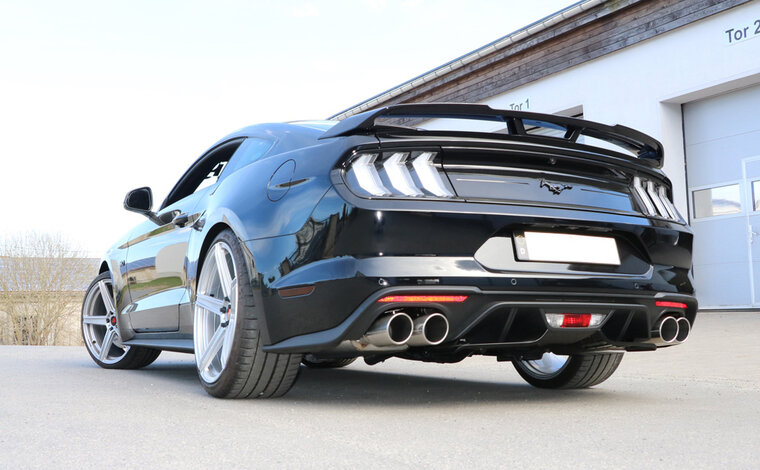 Fox Sportuitlaat Ford Mustang VI Facelift Coup&eacute; &amp; Cabriolet - 8-cilinder achterdemper rechts/links met uitlaatkleppen - 2x100 Type 16 rechts/links