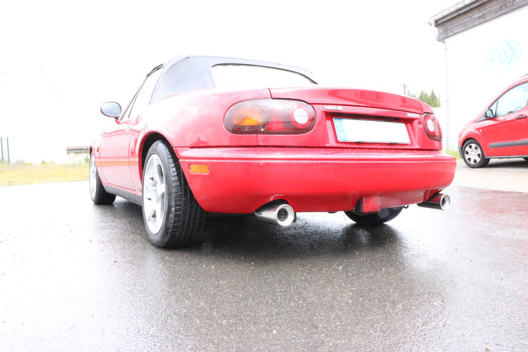 Fox Sportuitlaat Mazda MX5 Type NA Achterdemper Rechts/Links Uitlaat - 1x90 Type 13 Rechts/Links