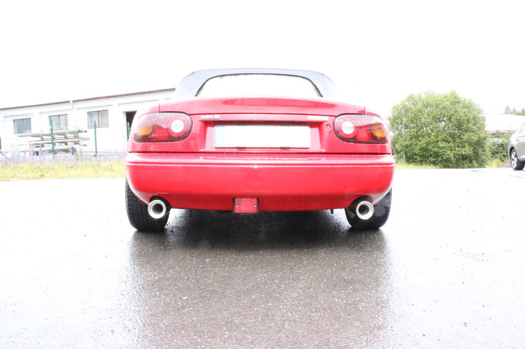 Fox Sportuitlaat Mazda MX5 Type NA Achterdemper Rechts/Links Uitlaat - 1x90 Type 13 Rechts/Links