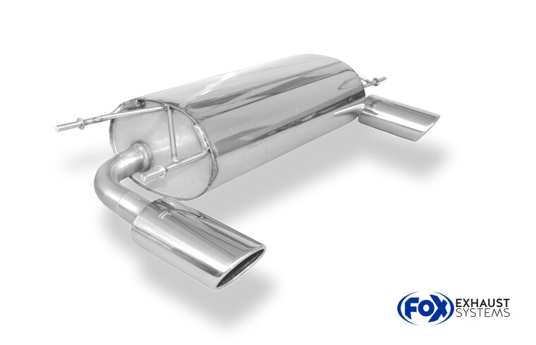 Fox Sportuitlaat Mazda MX5 Type NC achterdemper, rechter/linker uitlaat - 115x85 Type 32 rechts/links - subtiel sportief geluid met EG-typegoedkeuring