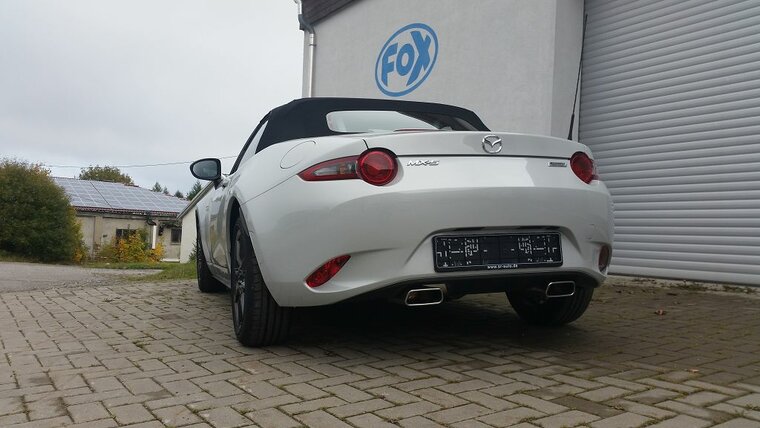 Fox Sportuitlaat Mazda MX5 - ND Achterdemper dwarsuitgang rechts/links - 1x145x65 Type 59 rechts/links