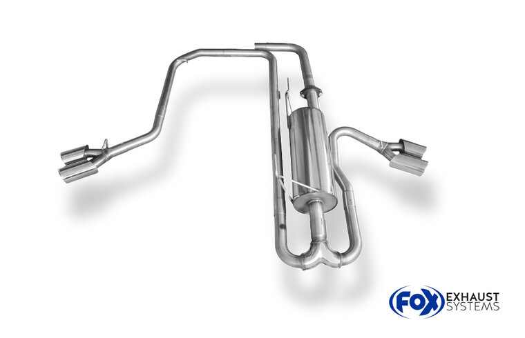 Fox Sportuitlaat Nissan Navara D40 - 2.5l dCi Achterdemper zijpijp, uitgang rechts en links op het voertuig - 2x90 Type 16 rechts/links