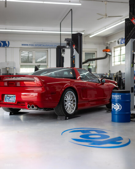 Fox Sportuitlaat Honda NSX I/ Acura NSX I Coup&eacute; achterdemper met dwarsuitgang rechts/links - 2x76 type 16 rechts/links