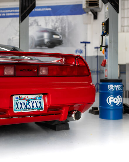 Fox Sportuitlaat Honda NSX I/ Acura NSX I Coup&eacute; achterdemper met dwarsuitgang rechts/links - 1x100 type 27 rechts/links