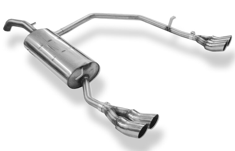 Fox Sportuitlaat Skoda Octavia Type 1U achterdemper, rechter/linker uitgang - 2x76 Type 18 rechts/links