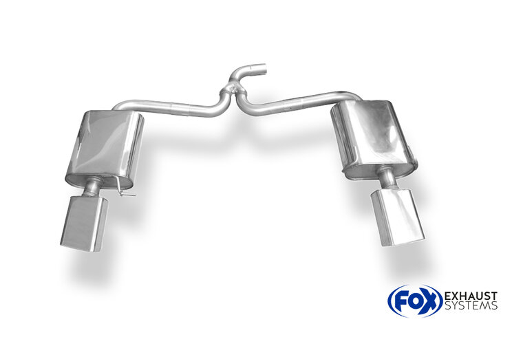 Fox Sportuitlaat Skoda Octavia Type 1Z 4x4 + Scout Achterdemper rechts/links - 145x65 Type 59 rechts/links