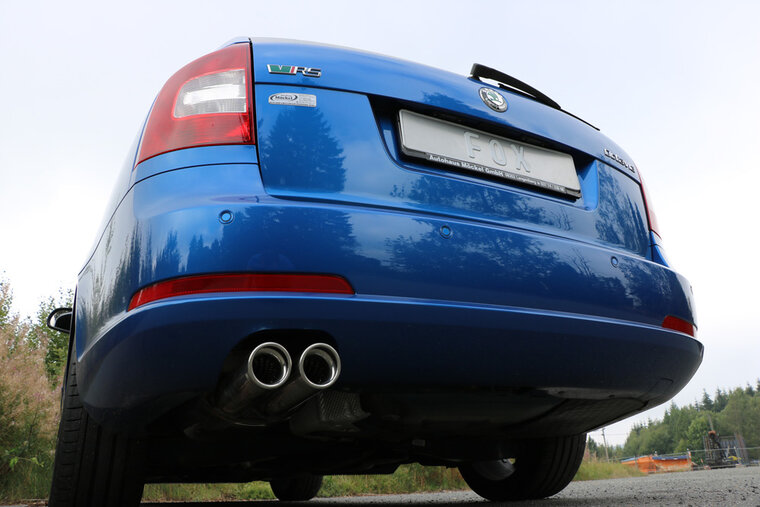 Fox Sportuitlaat Skoda Octavia Type 1Z RS incl. facelift achterdemper, enkelzijdig - 2x80 Type 17