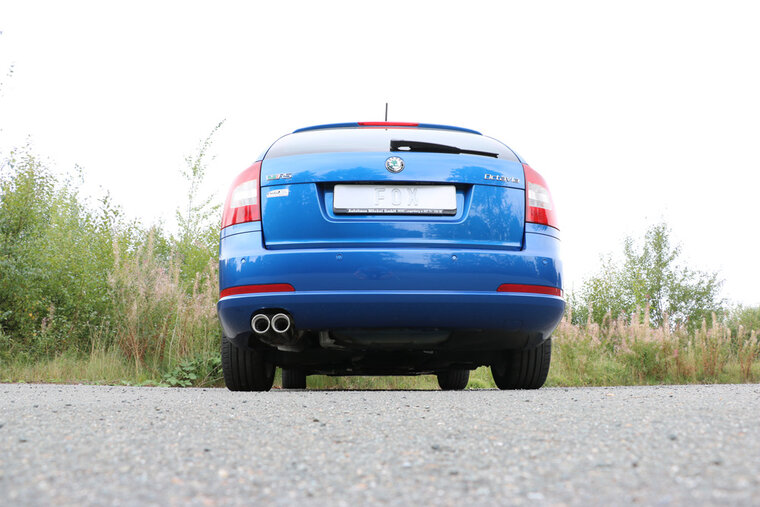 Fox Sportuitlaat Skoda Octavia Type 1Z RS incl. facelift achterdemper, enkelzijdig - 2x80 Type 17