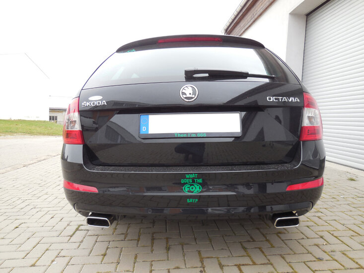 Fox Sportuitlaat Skoda Octavia 5E achterdemper rechts/links - 145x65 type 59 rechts/links