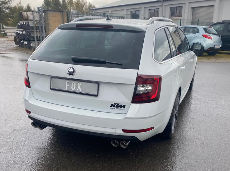 Fox Sportuitlaat Skoda Octavia 5E - 2.0l 140kW Achterdemper rechts/links - 2x76 Type 25 rechts/links