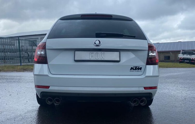 Fox Sportuitlaat Skoda Octavia 5E - 2.0l 140kW Achterdemper rechts/links - 2x76 Type 25 rechts/links