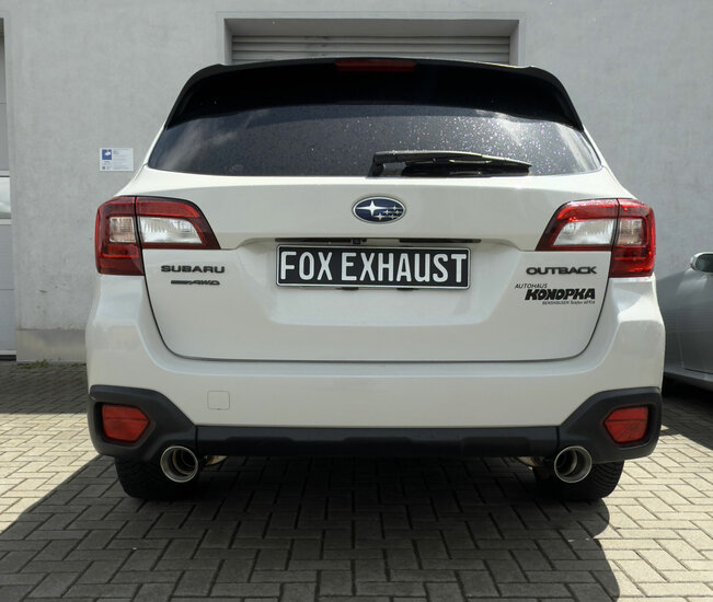 Fox Sportuitlaat Subaru Outback BS achterdemper rechts/links en voordemper - uitlaatpijpen 1x90 type 25 rechts/links