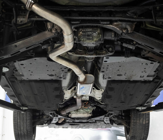 Fox Sportuitlaat Subaru Outback BT voordemper voor achterdemper, linker uitgang