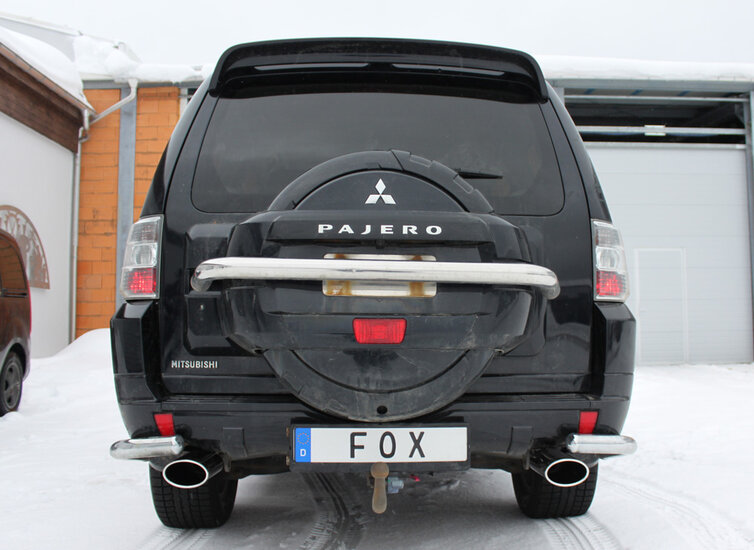 Fox Sportuitlaat Mitsubishi Pajero IV - V80 Half uitlaatsysteem vanaf katalysator, rechter/linker uitgang - 140x90 T32 rechts/links