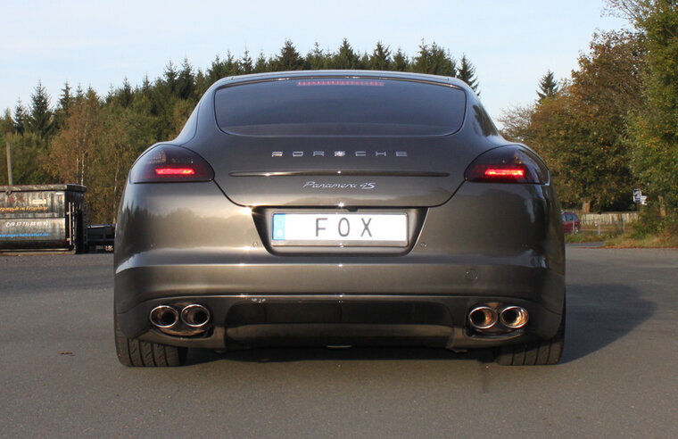 Fox Sportuitlaat Porsche Panamera 4.8L achterdemper rechts/links - 2x115x85 Type 44 rechts/links