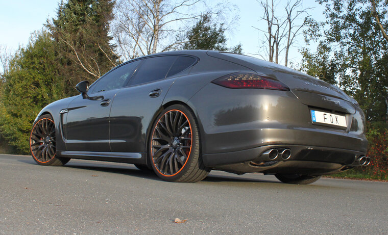 Fox Sportuitlaat Porsche Panamera 4.8L achterdemper rechts/links - 2x115x85 Type 44 rechts/links
