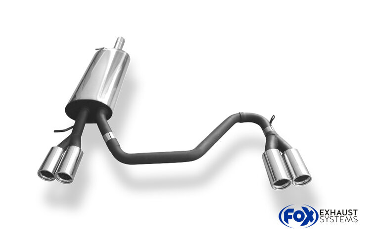 Fox Sportuitlaat VW Passat 3B/3BG Achterdemper Rechts/Links Uitlaat - 2x76 Type 13 Rechts/Links