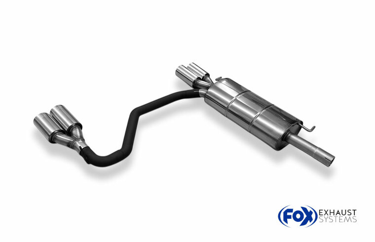 Fox Sportuitlaat VW Passat 3B/3BG Achterdemper, rechter/linker uitlaat - 2x80 Type 24 rechts/links