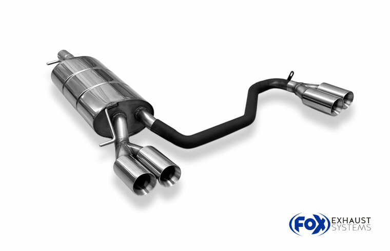 Fox Sportuitlaat VW Passat 3B/3BG Achterdemper, rechter/linker uitlaat - 2x80 Type 24 rechts/links