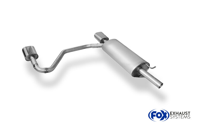 Fox Sportuitlaat VW Passat 3B/3BG Achterdemper, rechter/linker uitlaat - 135x80 Type 53 rechts/links