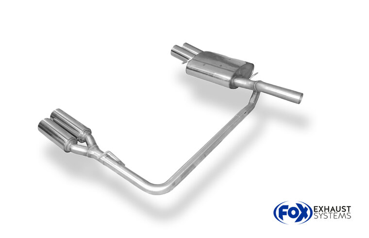 Fox Sportuitlaat VW Passat 3C/ 3C CC Achterdemper, rechter/linker uitgang - 2x90 Type 13 rechts/links