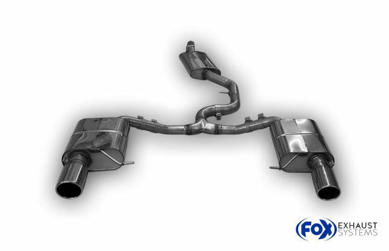 Fox Sportuitlaat VW Passat 3C 4-Motion achterdemper rechts/links en middendemper - 1x100 type 16 rechts/links