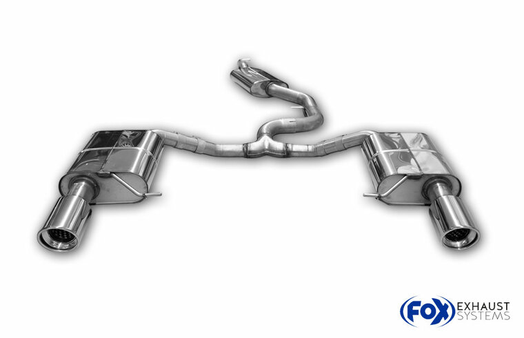 Fox Sportuitlaat VW Passat 3C 4-Motion achterdemper rechts/links en middendemper - 1x100 type 17 rechts/links