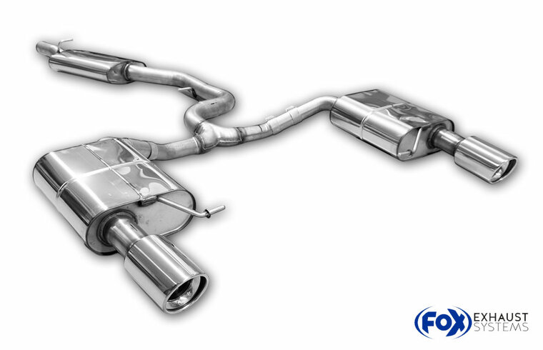 Fox Sportuitlaat VW Passat 3C 4-Motion achterdemper rechts/links en middendemper - 1x100 type 17 rechts/links