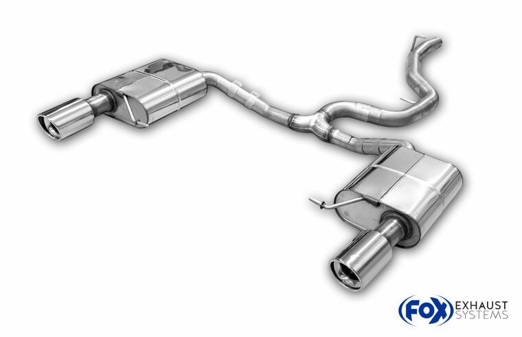 Fox Sportuitlaat VW Passat 3C 4-Motion achterdemper rechts/links en middendemper vervangingspijp - 1x100 Type 17 rechts/links