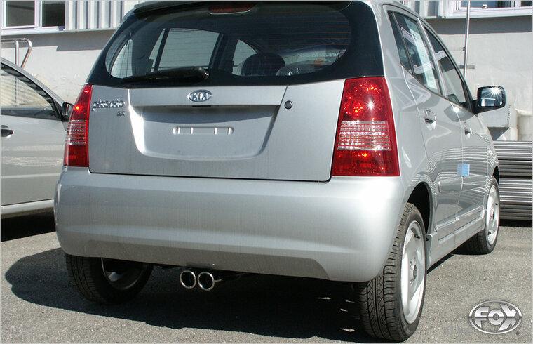 Fox Sportuitlaat Kia Picanto - BA Achterdemper, centrale uitlaat - 2x70 Type 16