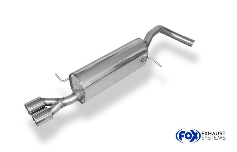 Fox Sportuitlaat VW Polo 6R GTI achterdemper - 2x76 Type 12