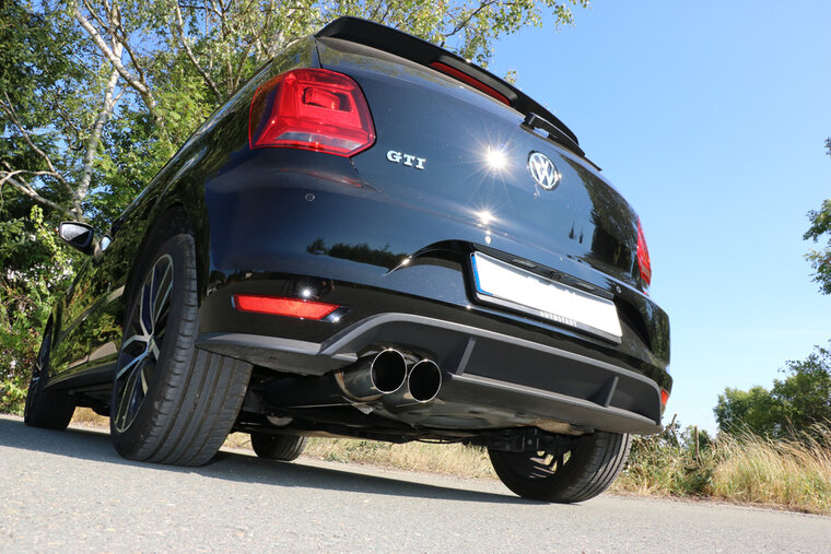 Fox Sportuitlaat VW Polo 6R - GT en GTI achterdemper 63,5 mm - 2x90 Type 14
