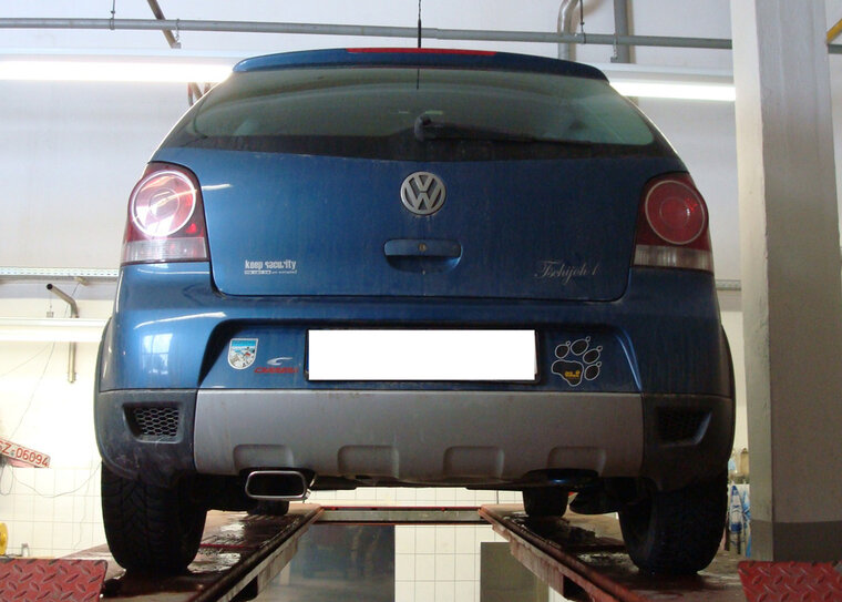 Fox Sportuitlaat VW Polo 9N Cross achterdemper - 145x65 Type 59
