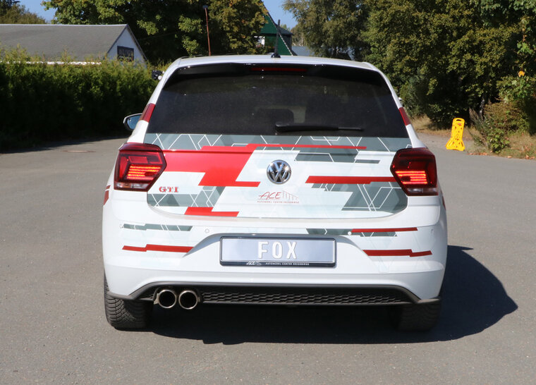 Fox Sportuitlaat VW Polo AW1 GTI achterdemper - 2x90 Type 16