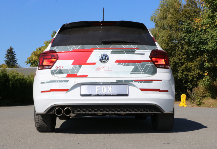 Fox Sportuitlaat VW Polo AW1 GTI achterdemper - 2x90 Type 16
