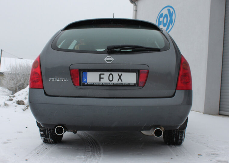 Fox Sportuitlaat Nissan Primera P12 Traveller Achterdemper Rechts/Links Uitgang - 1x90 Type 12 Rechts/Links