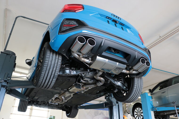 Fox Sportuitlaat Audi Q2 achterdemper, rechter/linker uitlaat, met voordemper - 2x115x85 type 32 rechts/links