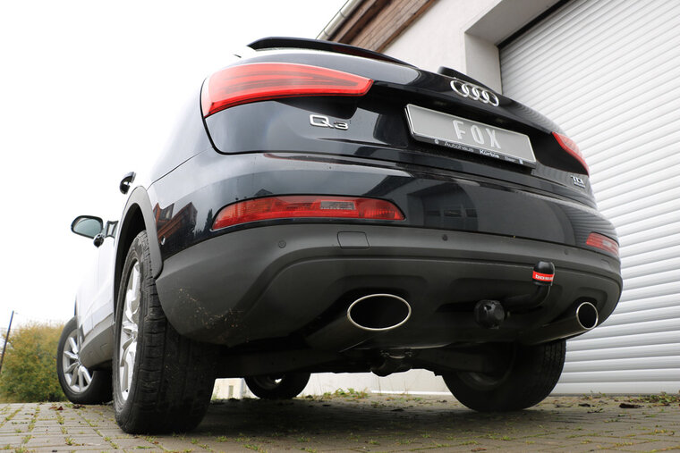 Fox Sportuitlaat Audi Q3 quattro diesel achterdemper, rechter/linker uitlaat - 160x90 type 38 rechts/links