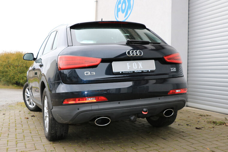 Fox Sportuitlaat Audi Q3 quattro benzine achterdemper, rechter/linker uitlaat - 160x90 type 38 rechts/links