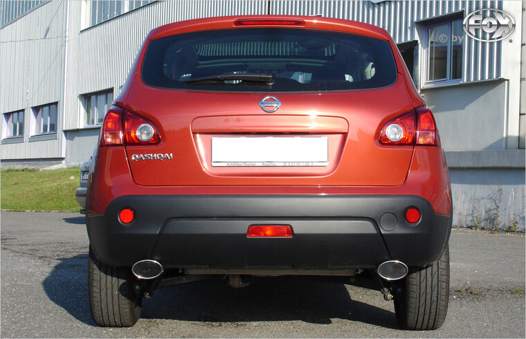 Fox Sportuitlaat Nissan Qashqai - Diesel achterdemper, dwarsuitgang rechts/links - 115x85 type 44 rechts/links