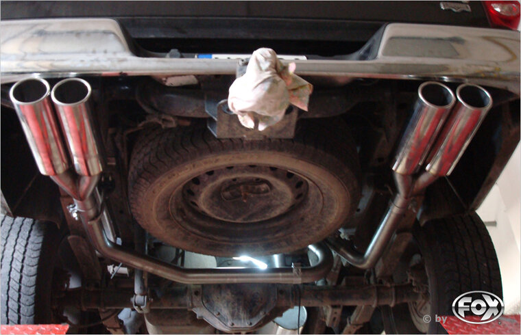 Fox Sportuitlaat Dodge RAM 1500 half uitlaatsysteem vanaf de katalysator - 2x100 Type 13 rechts/links