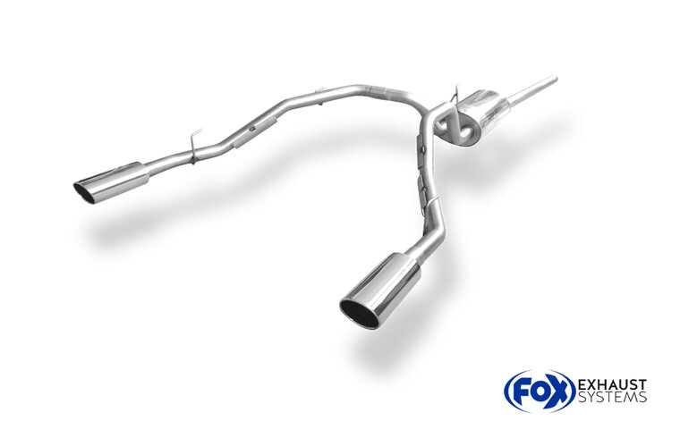 Fox Sportuitlaat Dodge RAM 1500 Facelift Half Uitlaatsysteem Rechts/Links vanaf de katalysator - 129x106 Type 32 Rechts/Links
