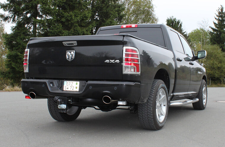 Fox Sportuitlaat Dodge RAM 1500 Facelift Half Uitlaatsysteem Rechts/Links vanaf de katalysator - 129x106 Type 32 Rechts/Links