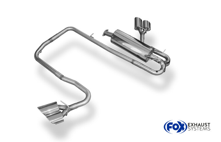 Fox Sportuitlaat Ford Ranger 2011-08/2016 - 4x4 - Dubbele cabine, achterdemper met zij-uitlaat, uitlaat links en rechts bij de treeplank - 2x115x85 Type 38 rechts/links
