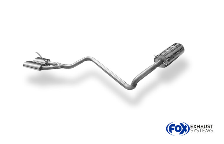 Fox Sportuitlaat Ford Ranger 2011-08/2016 - 4x4 - Dubbele cabine, uitlaatdemper aan de linkerkant van het voertuig achter het achterwiel - 2x115x85 Type 38