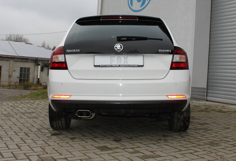 Fox Sportuitlaat Skoda Rapid Spaceback einddemper - 150x70 Type 52