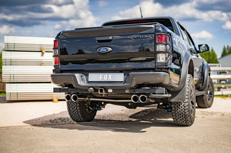 Fox Sportuitlaat Ford Raptor - Dubbele cabine - 2019-2021 Achterdemper Rechts/Links Uitgang - 2x100 Type 25 Rechts/Links