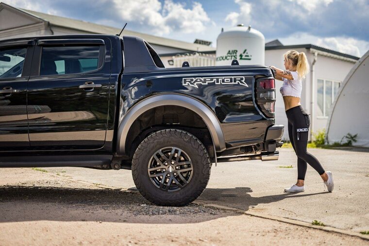 Fox Sportuitlaat Ford Raptor - Dubbele cabine - 2019-2021 Achterdemper Rechts/Links Uitgang - 2x100 Type 25 Rechts/Links