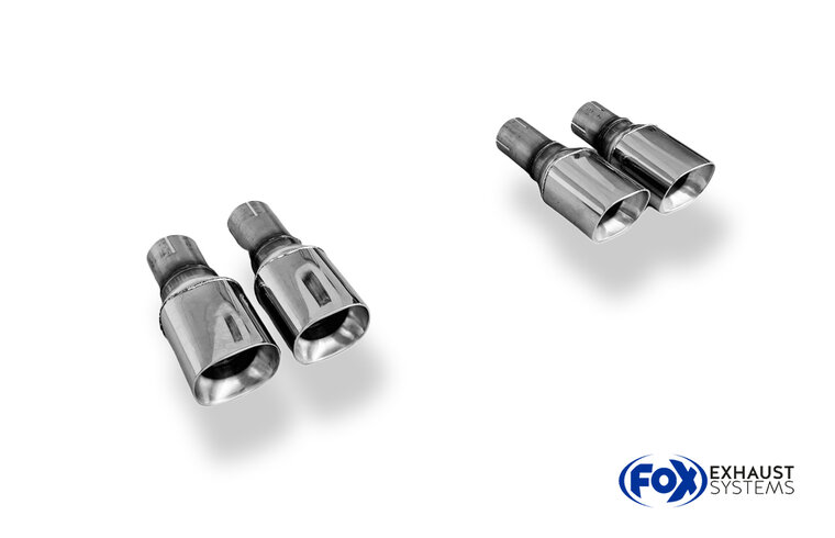Fox Sportuitlaat Lexus RC200T uitlaatpijpen - 2x88x79 Type 73 rechts/links voor FOX achterdemper met klem