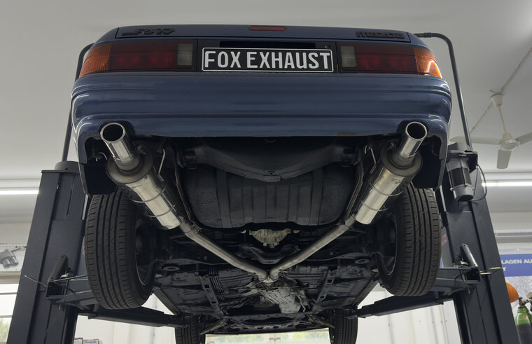 Fox Sportuitlaat Mazda RX7 - FC Achterdemper rechts/links - 1x80 Type 12 rechts/links